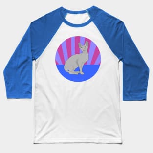 Gray Cat Baseball T-Shirt